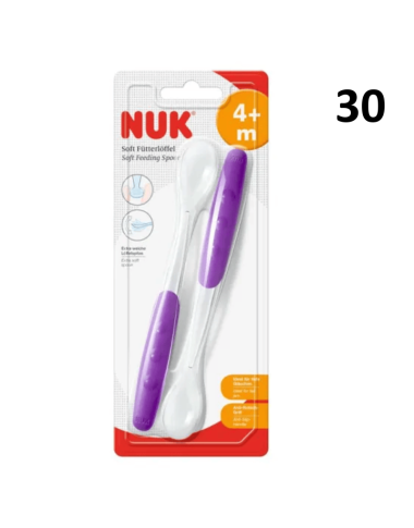 NUK 2 Cuillères Silicone Doux 4M+ – Repas Bébé Tunisie
