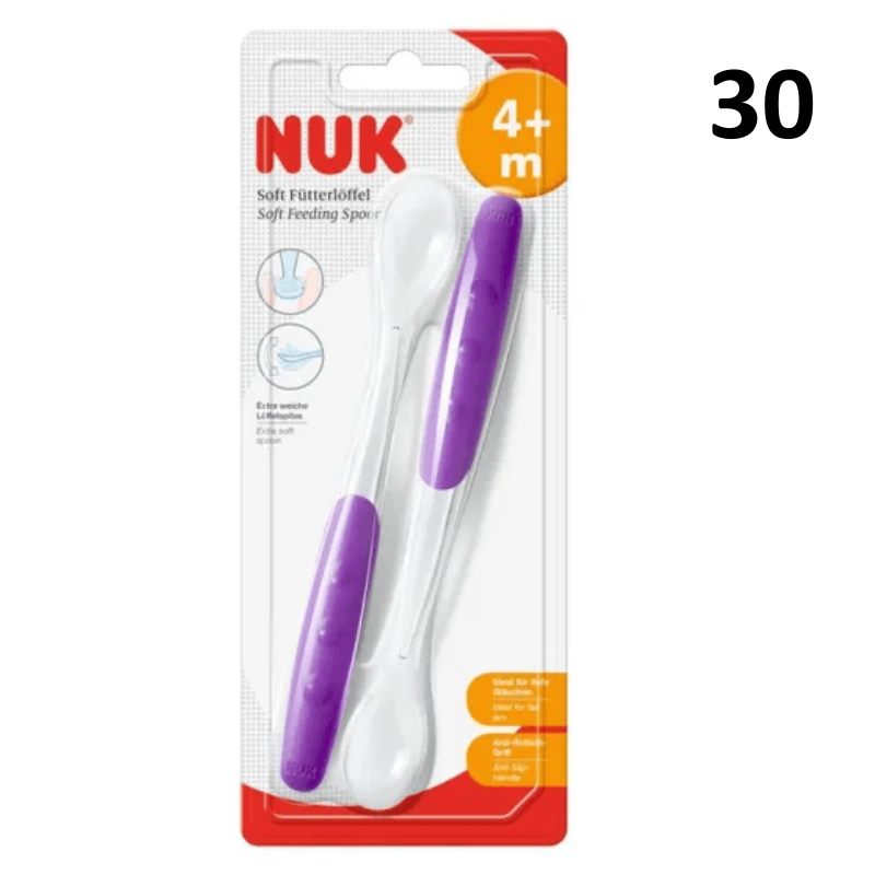 NUK 2 Cuillères Silicone Doux 4M+ – Repas Bébé Tunisie