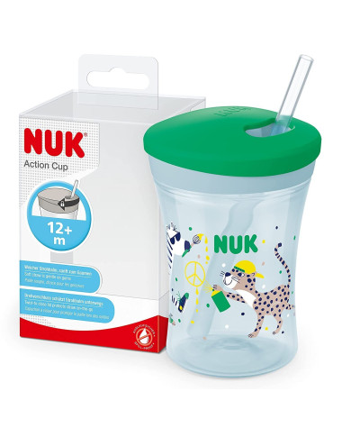 NUK Tasse Action Cup avec Paille 12 mois 230 ml – Bébé en Tunisie