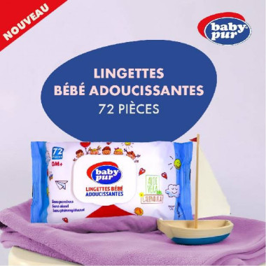Lingettes Bébé Baby Pur (x72) - Douceur & Pureté | Babymam