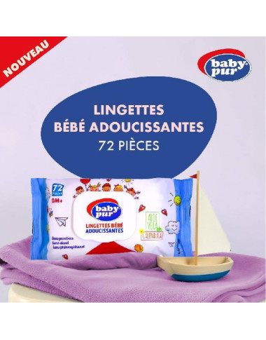 Lingettes Bébé Baby Pur (x72) - Douceur & Pureté | Babymam