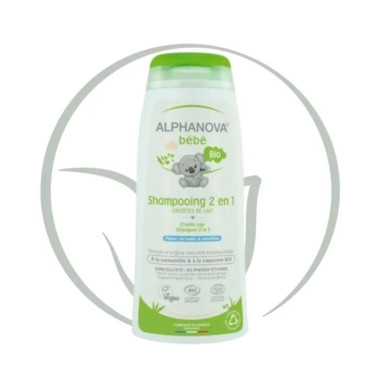 ALPHANOVA Shampoing 2en1 200ml – Bio et Doux pour Bébé