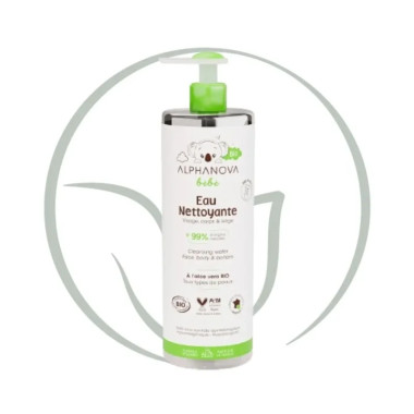 ALPHANOVA Eau Nettoyante Bio 400ml – Douceur Naturelle pour Bébé