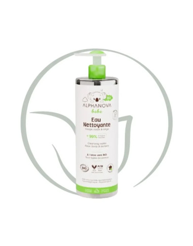 ALPHANOVA Eau Nettoyante Bio 400ml – Douceur Naturelle pour Bébé