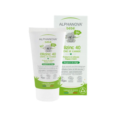 ALPHANOVA Olizinc 40 Crème de Change 50g – Protection Douce pour Bébé