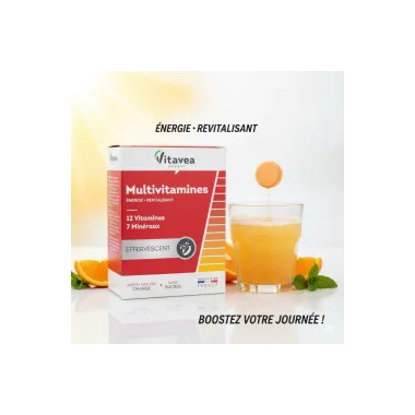 VITAVEA Multivitamines Effervescent 24 Comprimés – Énergie & Vitalité