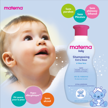 MATERNA Lait de Toilette Bébé 300ml – Nettoyage Doux