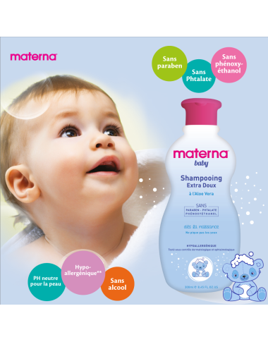 MATERNA Lait de Toilette Bébé 300ml – Nettoyage Doux