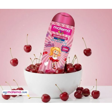 MATERNA Shampooing 3en1 Kids Cerise 300 ml – Douceur et Parfum Fruité