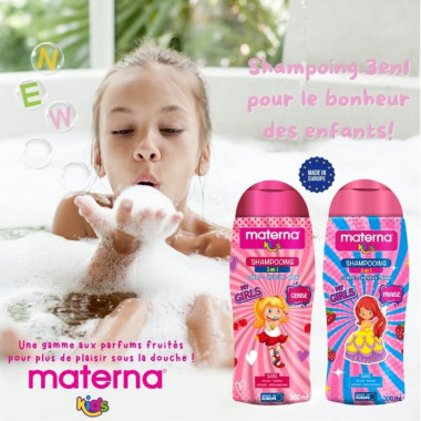 MATERNA Shampooing 3en1 Kids Fraise 300ml en Tunisie | Cheveux & Corps Enfant