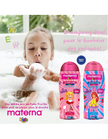 MATERNA Shampooing 3en1 Kids Fraise 300ml en Tunisie | Cheveux & Corps Enfant