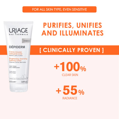 URIAGE Dépiderm Crème Mousse 100 ml en Tunisie | Nettoyant Anti-Taches Éclat