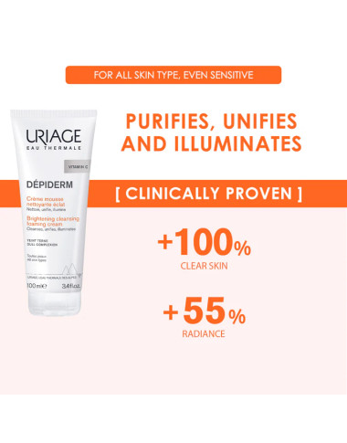URIAGE Dépiderm Crème Mousse 100 ml en Tunisie | Nettoyant Anti-Taches Éclat