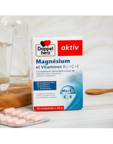 AKTIV Magnésium Vitamines B12 + C + E 30 Comprimés en Tunisie : Anti-fatigue & Énergie