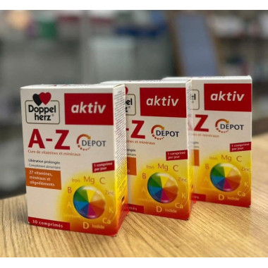 Aktiv A-Z Multivitamines Pack 60+30 Gélules Offerts | Babymam