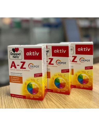 Aktiv A-Z Multivitamines Pack 60+30 Gélules Offerts | Babymam