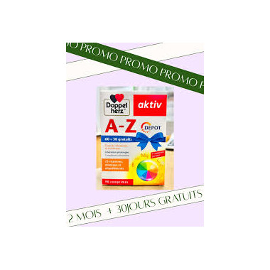 Aktiv A-Z Multivitamines Pack 60+30 Gélules Offerts | Babymam