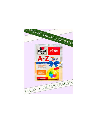 AKTIV AZ Pack 60 + 30 Offerts en Tunisie : Multivitamines Énergie & Immunité