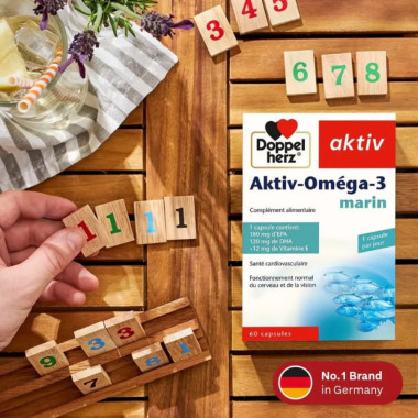 AKTIV Omega 3 Marin 60 Capsules en Tunisie : Santé du Cœur & Cerveau