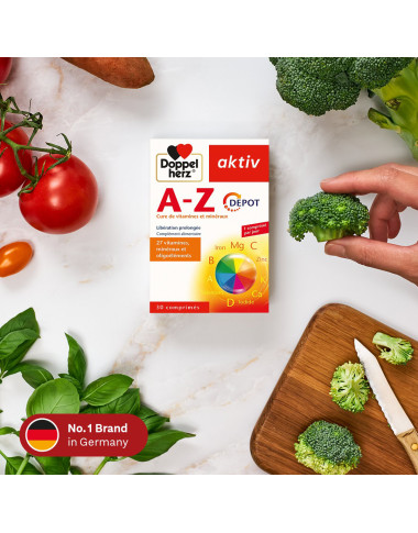 AKTIV A-Z AZ Action Durable 30 Comprimés en Tunisie : Multivitamines Complètes Énergie & Immunité