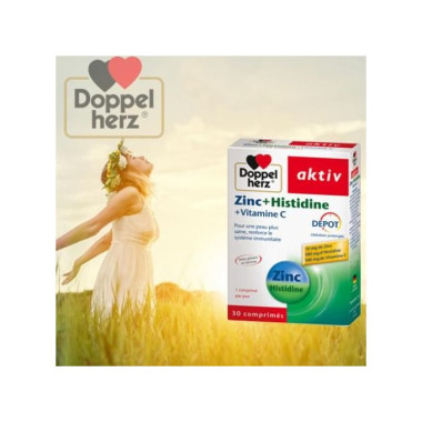 AKTIV Zinc Histidine + Vitamine C 30 Comprimés en Tunisie : Immunité & Défenses Naturelles