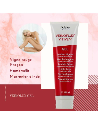 Gel Veinoflux Arkopharma 150ml | Jambes Légères | Babymam