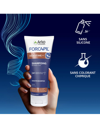 Arkopharma Forcapil Shampoing Kératine Fortifiant 200ml – Cheveux forts et brillants en Tunisie