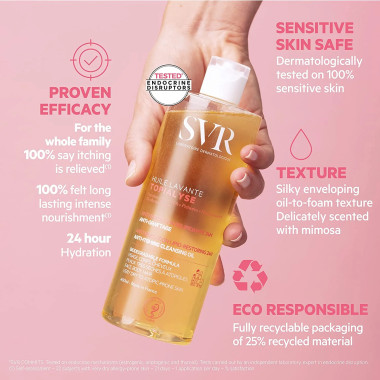 SVR Topialyse Huile Lavante 200ml – Nettoyant relipidant peau sèche en Tunisie