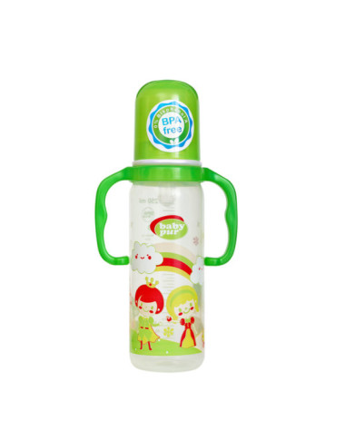 Biberon Plastique avec Anses Baby Pur 250ml | Léger | Babymam