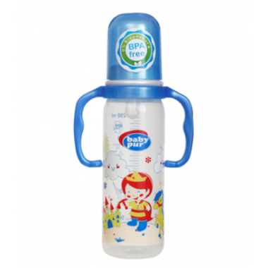 Biberon Plastique avec Anses Baby Pur 250ml | Léger | Babymam