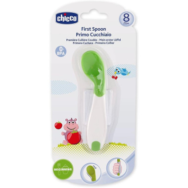 CHICCO Première Cuillère Rose 8m+ en Tunisie – Apprentissage Bébé