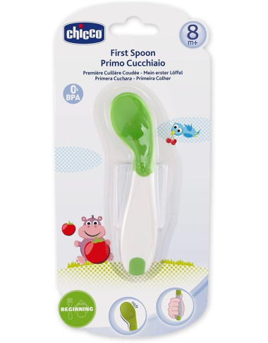 CHICCO Première Cuillère Rose 8m+ en Tunisie – Apprentissage Bébé