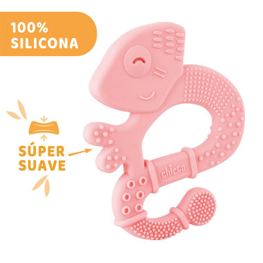 CHICCO Anneau de Dentition Iguane 2M+ Rose en Tunisie – Soulagement Bébé