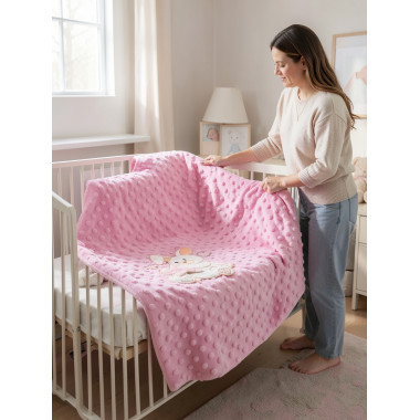 Couverture Ourson Rose 80x110 – Douce et Chaude pour Bébé en Tunisie