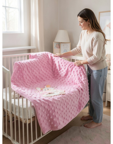 Couverture Ourson Rose 80x110 – Douce et Chaude pour Bébé en Tunisie