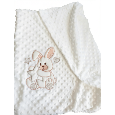 Couverture Ourson Blanc Cassé 80x110 – Douce et Confort Bébé en Tunisie