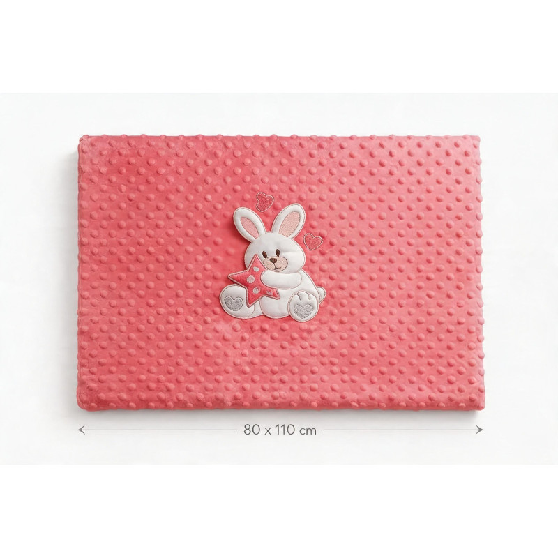 bebe maman couverture ours rose framboise sommeil calme baby mam