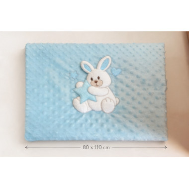 Couverture Ourson Bleu 80x110 – Douce et Chaude Bébé en Tunisie