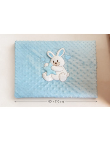 Couverture Ourson Bleu 80x110 – Douce et Chaude Bébé en Tunisie