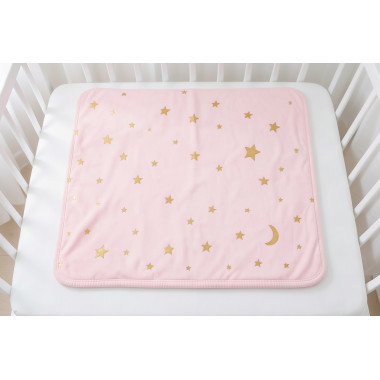 Couverture Étoile Rose 80x110 – Douce et Chaude Bébé en Tunisie