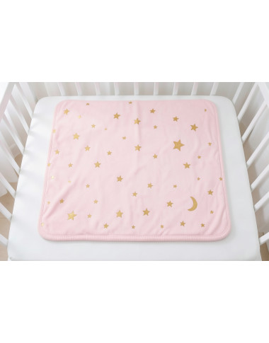 Couverture Étoile Rose 80x110 – Douce et Chaude Bébé en Tunisie