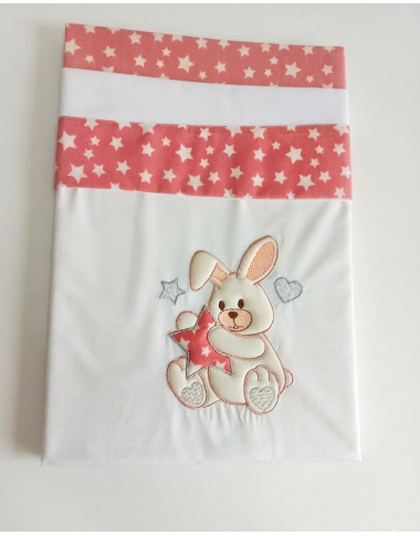 Drap Ourson Bébé 80x110 Rose en Tunisie – Couverture Douce et Confortable pour Nouveau-né