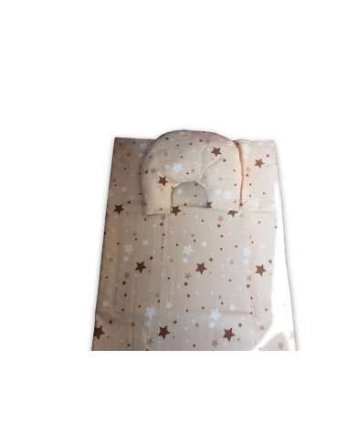 Parure Drap + 2 Coussins Bébé Beige – Douceur et Confort pour Bébé