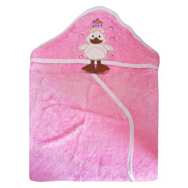 Sortie de bain bébé à capuche rose en Tunisie – Douce et absorbante