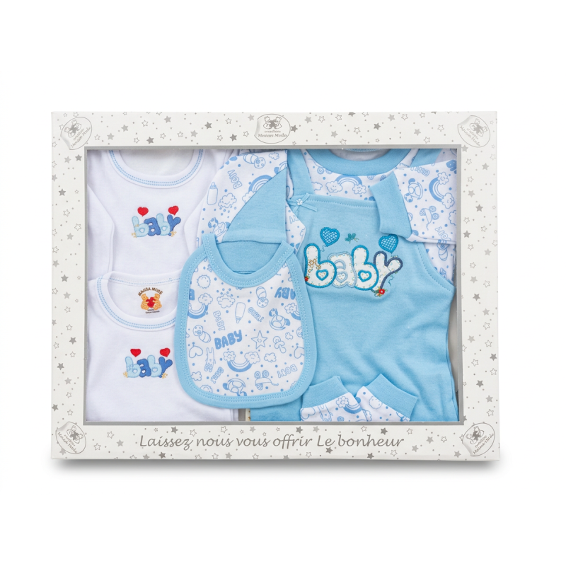 bebe maman sortie clinique bleu nouveau ne baby mam