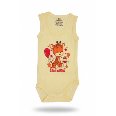 bebe maman body sans manche jaune sous vetements baby mam