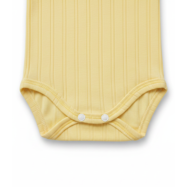 Body sans manche bébé jaune : sous-vêtement doux en coton pour nouveau-né