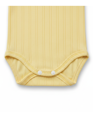 Body sans manche bébé jaune : sous-vêtement doux en coton pour nouveau-né