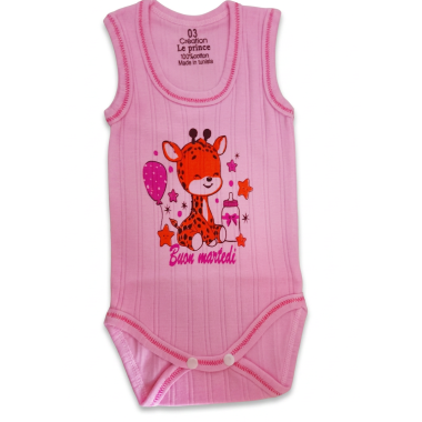 bebe maman body sans manche sous vetement rose baby mam