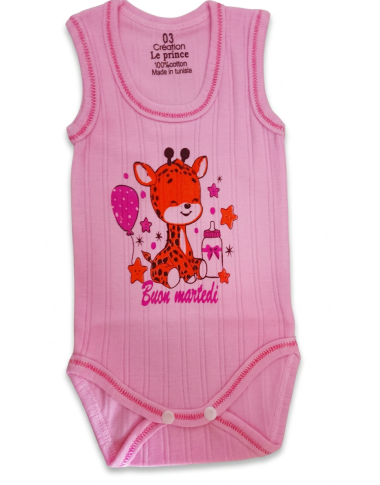 bebe maman body sans manche sous vetement rose baby mam
